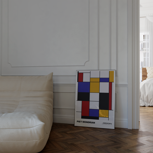 Poster Piet Mondrian · Composition A · Abstrakte Kunst im De Stijl Stil · Print ohne Rahmen