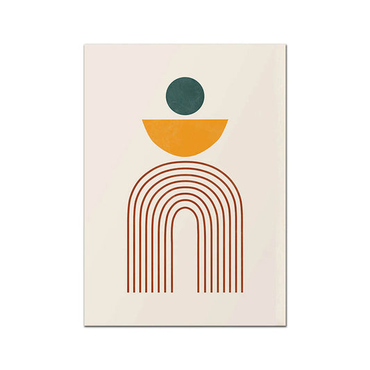 Poster Boho Abstrakt Terrakotta Senf Sonne | Bilder Wohnzimmer | Wandbilder Schlafzimmer | Deko Print ohne Rahmen | Bilder Set Kunstdruck