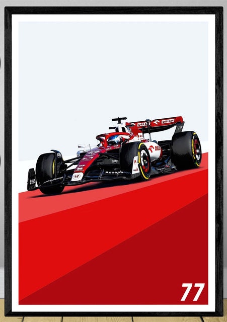 Poster Formel 1 Rennwagen Grand Prix Rennfahrer Namen Wagen Nummer I Deko Print ohne Rahmen