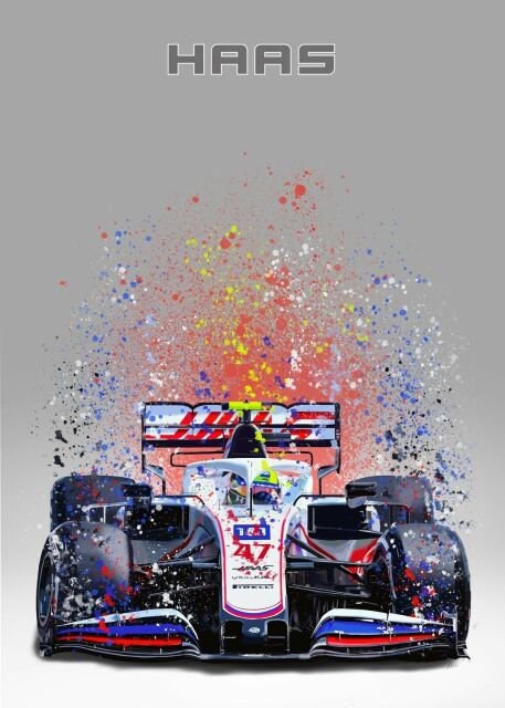 Poster Formel 1 Rennwagen Aquarell I Deko Print ohne Rahmen