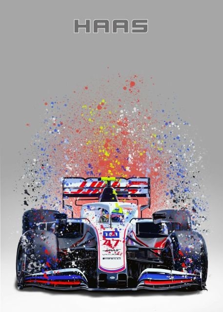 Poster Formel 1 Rennwagen Aquarell I Deko Print ohne Rahmen