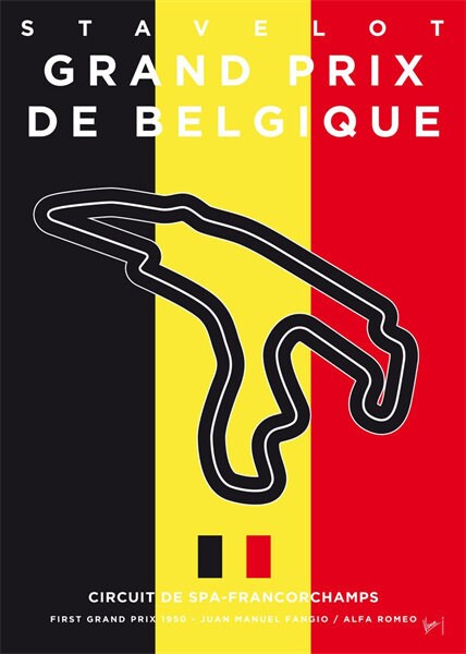 Poster Formel 1 Rennstrecke Länder Flaggen I Deko Print ohne Rahmen