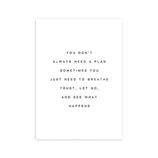 Poster Abstrakt Schwarz Beige I Inspirierende Sprüche I Wandbilder Wohnzimmer & Schlafzimmer I Deko Print Bilder I ohne Rahmen