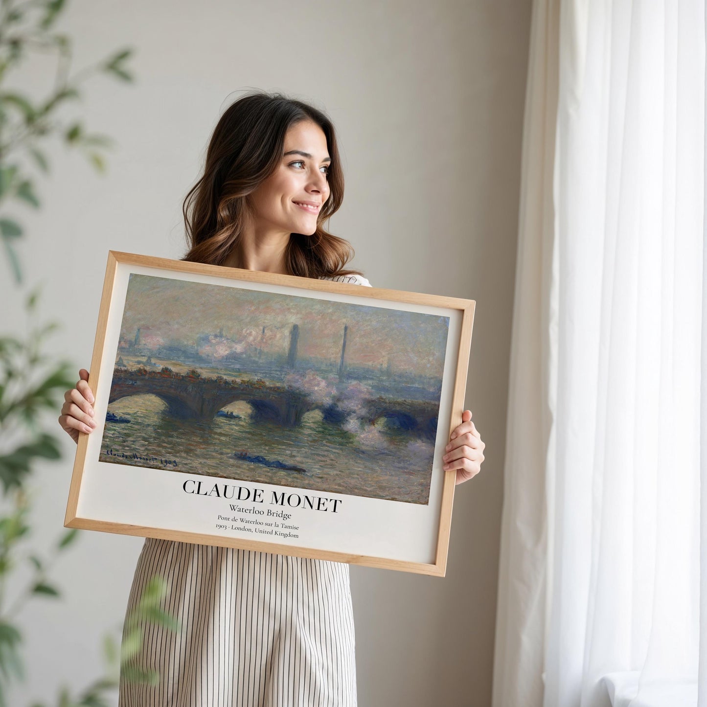 Claude Monet Poster · Waterloo Bridge London 1903 · Impressionismus Kunstdruck · Vintage · Themse Panorama · Vintage Deko ohne Rahmen