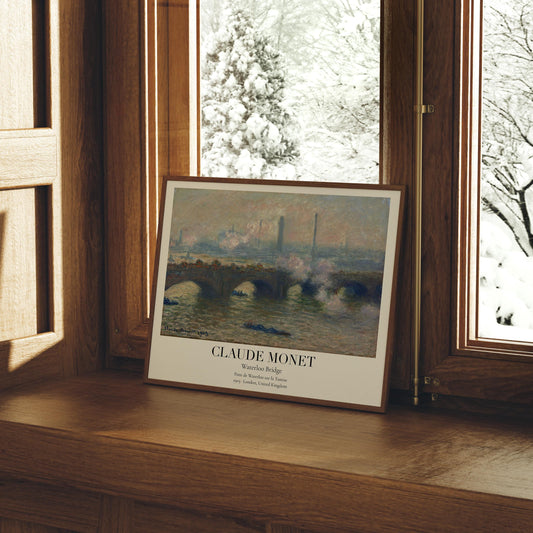 Claude Monet Poster · Waterloo Bridge London 1903 · Impressionismus Kunstdruck · Vintage · Themse Panorama · Vintage Deko ohne Rahmen