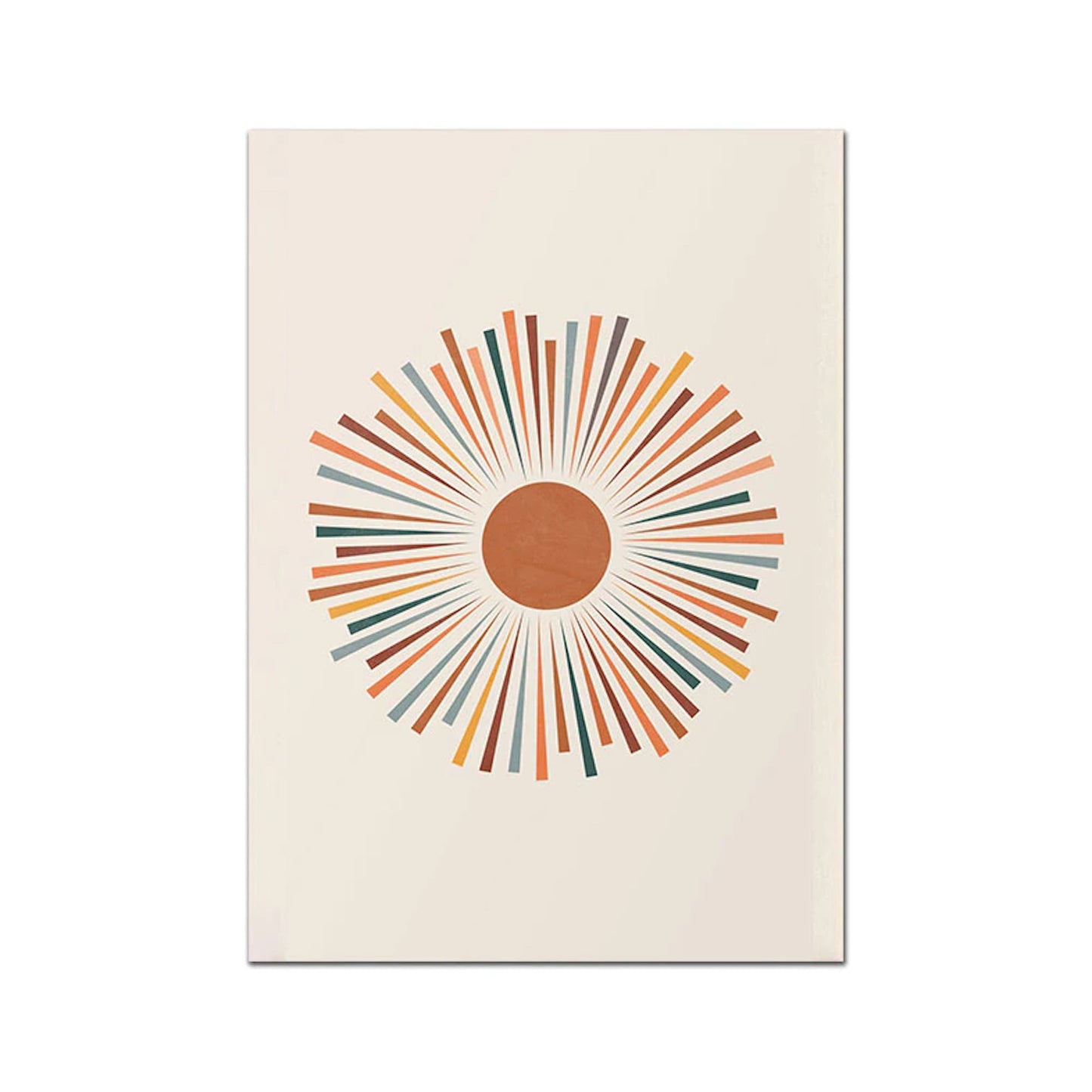 Poster Boho Abstrakt Terrakotta Senf Sonne | Bilder Wohnzimmer | Wandbilder Schlafzimmer | Deko Print ohne Rahmen | Bilder Set Kunstdruck