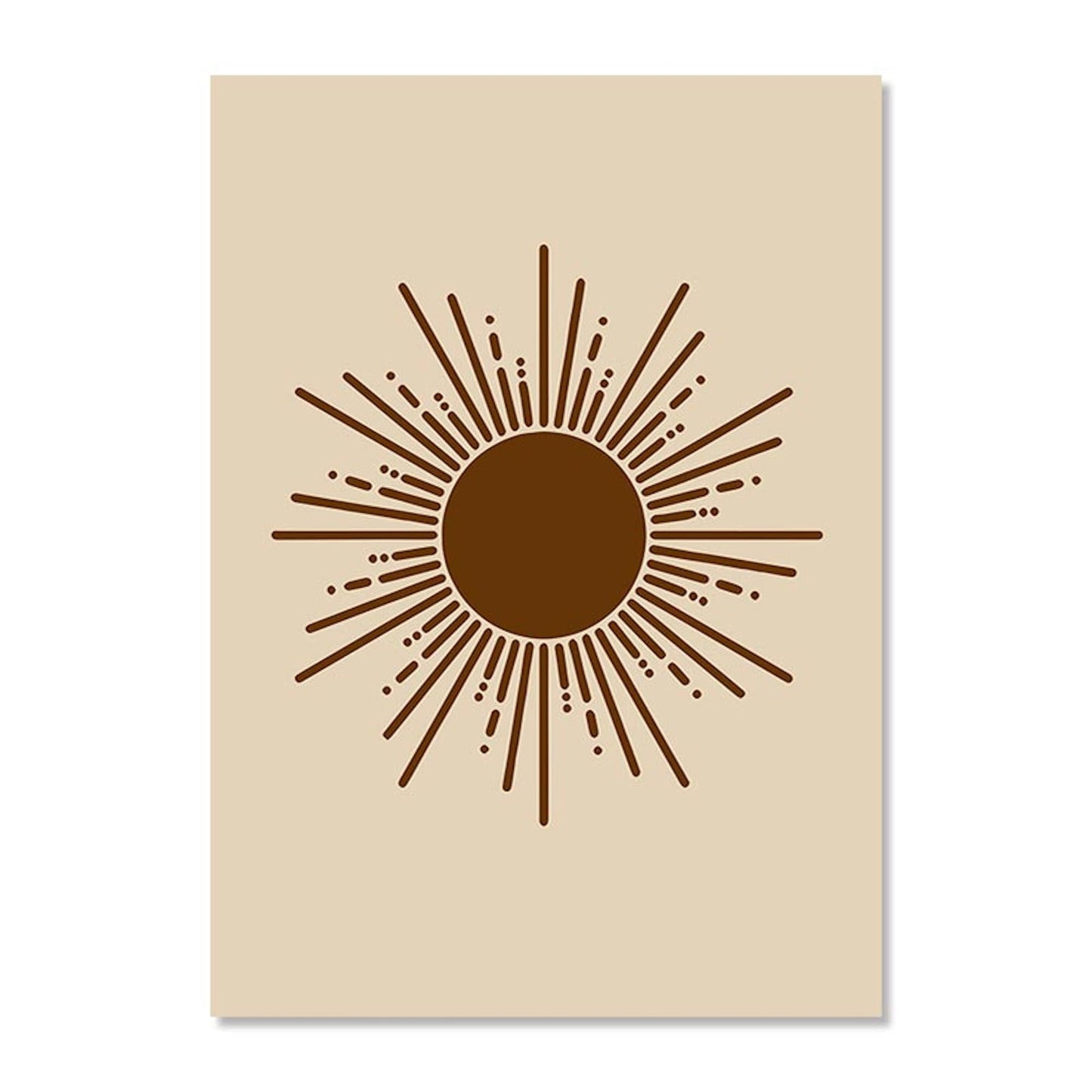 Poster Boho Linien Abstrakt Botanik | Bilder Wohnzimmer | Wandbilder Schlafzimmer | Deko Print ohne Rahmen | Bilder Set Kunstdruck