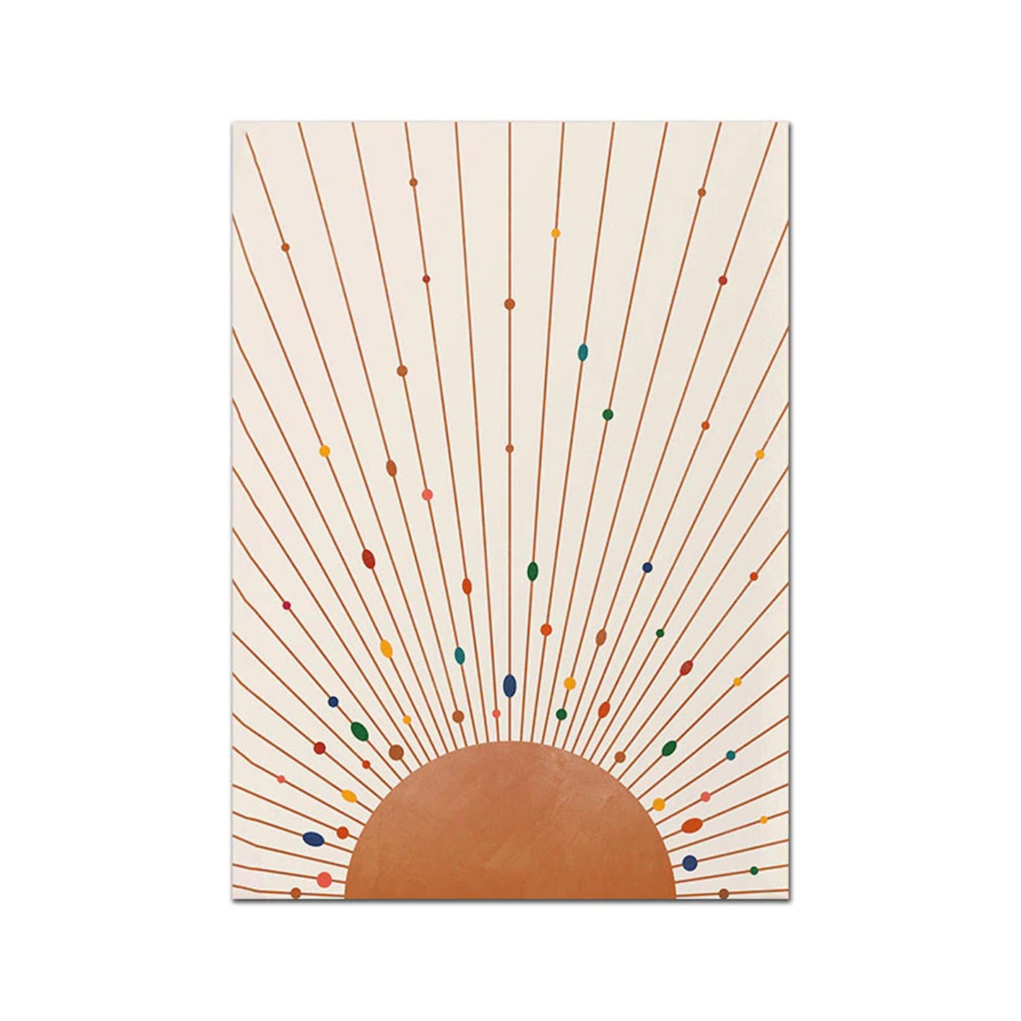 Poster Boho Abstrakt Terrakotta Senf Sonne | Bilder Wohnzimmer | Wandbilder Schlafzimmer | Deko Print ohne Rahmen | Bilder Set Kunstdruck