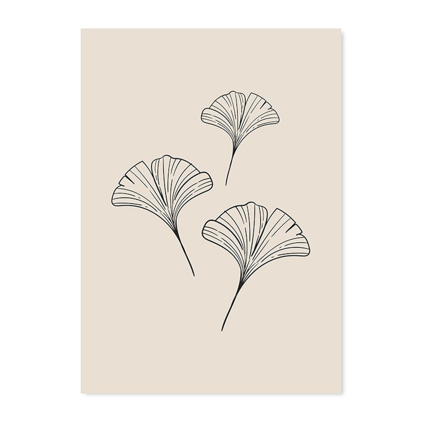 Poster Monstera Blätter und Pflanzen Blätter Abstrakt Boho als Deko Print ohne Rahmen