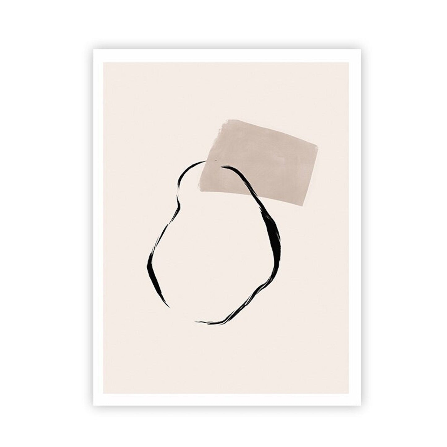 Poster Abstrakt Dezente Linien und Formen als Deko Print ohne Rahmen