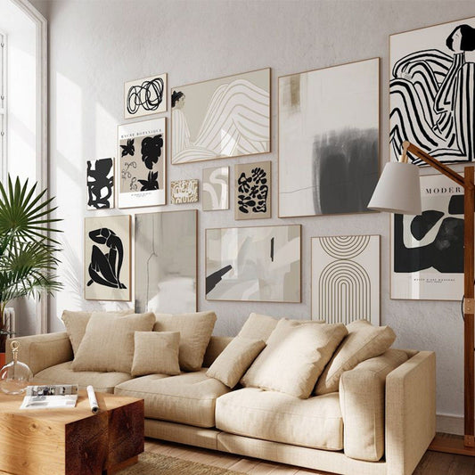 Poster Abstrakt Gallerie Wand als Deko Print ohne Rahmen