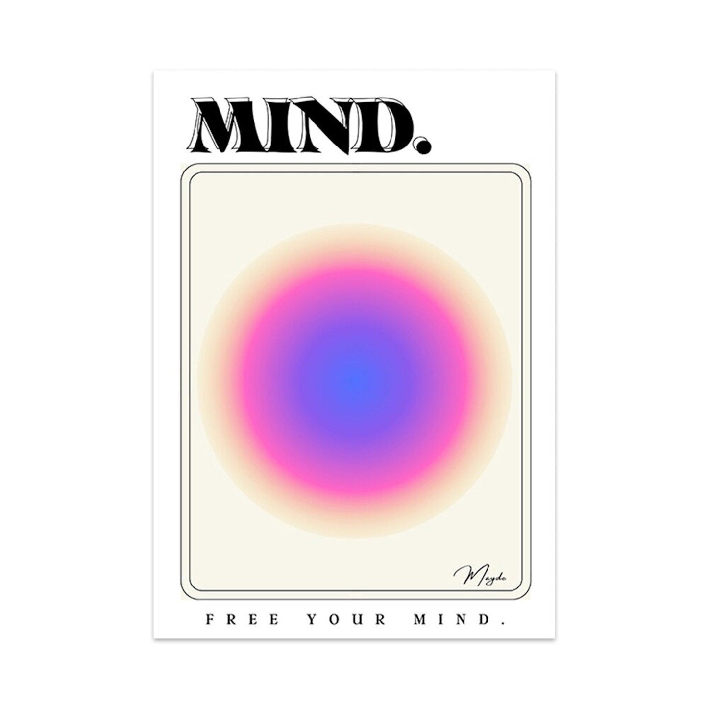 Poster Engelszahlen, Positive Aura Energiegeber  als Deko Print ohne Rahmen