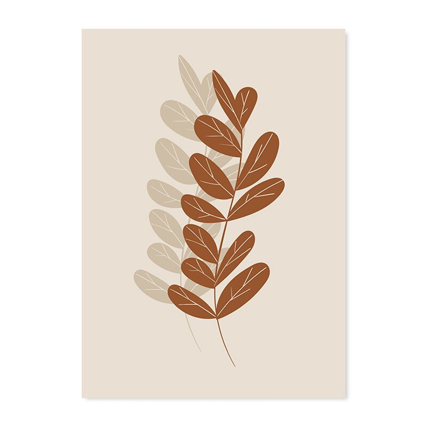 Poster Monstera Blätter und Pflanzen Blätter Abstrakt Boho als Deko Print ohne Rahmen