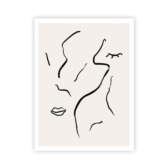 Poster Abstrakt Dezente Linien und Formen als Deko Print ohne Rahmen