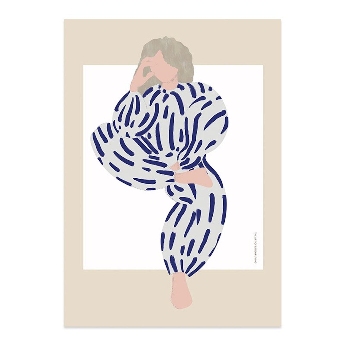 Poster Boho Abstrakte Linien und Frauen Kurven Körper Formen als Print ohne Rahmen