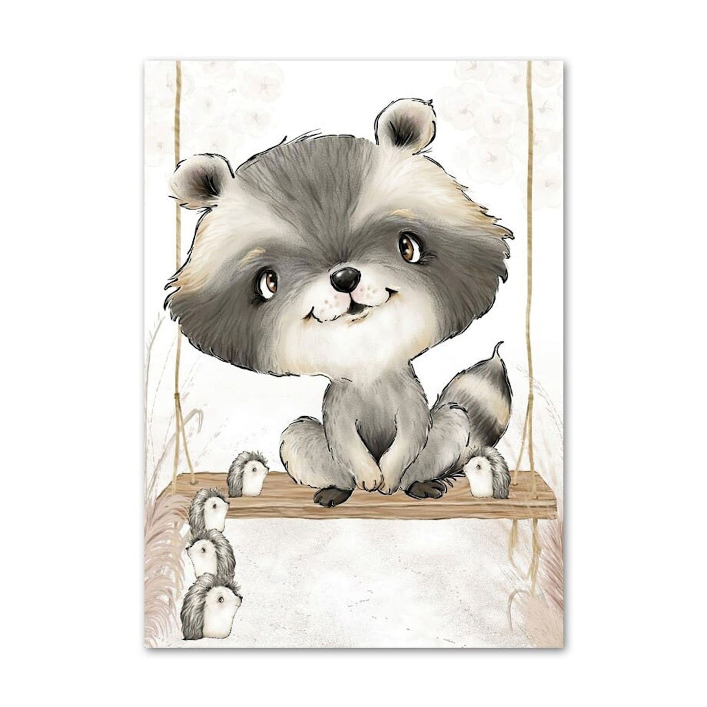 Poster Kinderzimmer Bilder Tiere Bär Reh Fuchs Hase und Spruch sei Frech wild und wunderbar als Deko Print ohne Rahmen