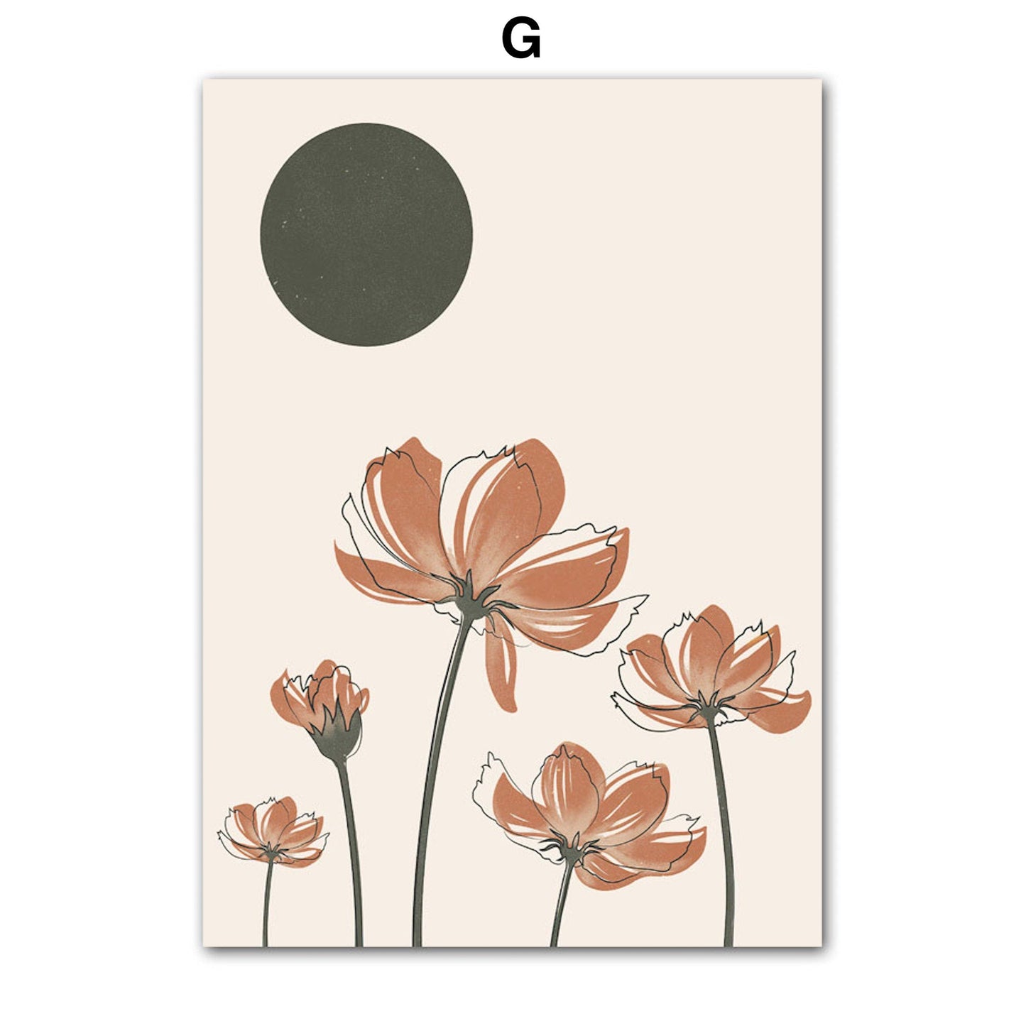 Poster Boho Abstrakt Boho I Berge Sonne | Bilder Wohnzimmer | Wandbilder Schlafzimmer | Deko Print ohne Rahmen | Bilder Set Kunstdruck