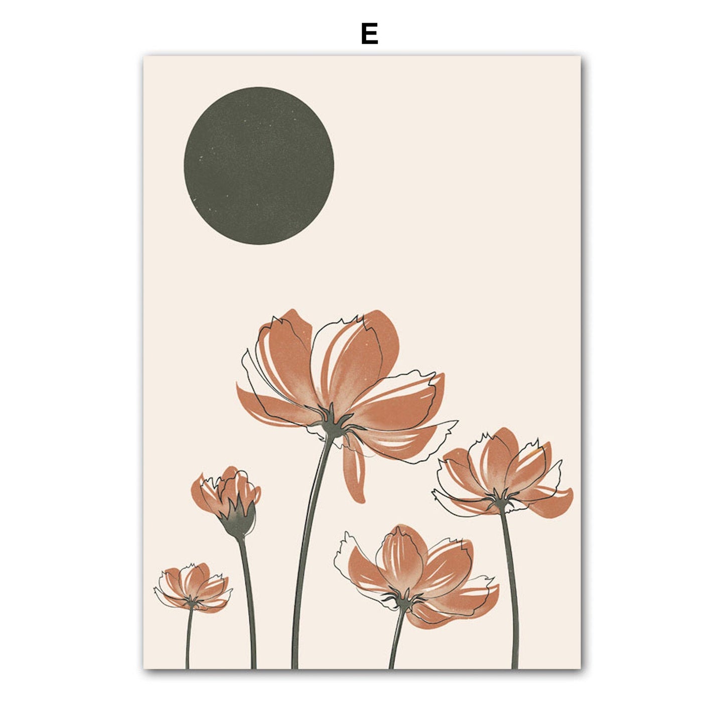 Poster Boho Abtrakt Boho I Berge Sonne | Bilder Wohnzimmer | Wandbilder Schlafzimmer | Deko Print ohne Rahmen | Bilder Set Kunstdruck