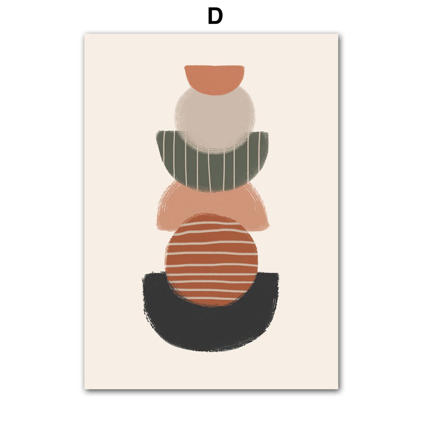 Poster Boho Abstrakt Boho I Berge Sonne | Bilder Wohnzimmer | Wandbilder Schlafzimmer | Deko Print ohne Rahmen | Bilder Set Kunstdruck