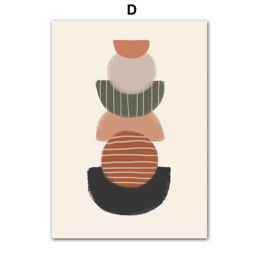 Poster Boho Abstrakt Boho I Berge Sonne | Bilder Wohnzimmer | Wandbilder Schlafzimmer | Deko Print ohne Rahmen | Bilder Set Kunstdruck