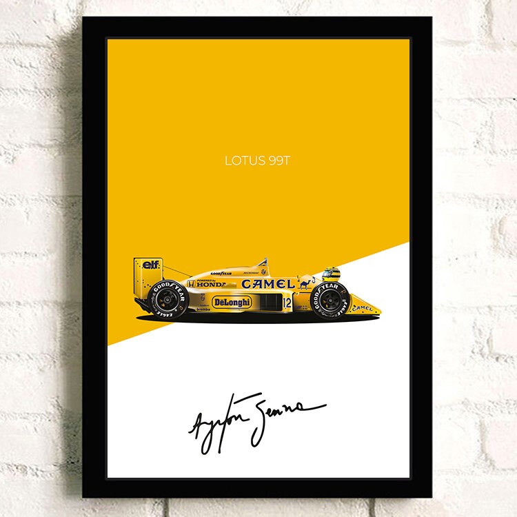 Poster Formel 1 Rennwagen Grand Prix Rennfahrer Signature   I  Deko Print ohne Rahmen