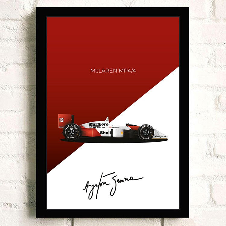 Poster Formel 1 Rennwagen Grand Prix Rennfahrer Signature   I  Deko Print ohne Rahmen