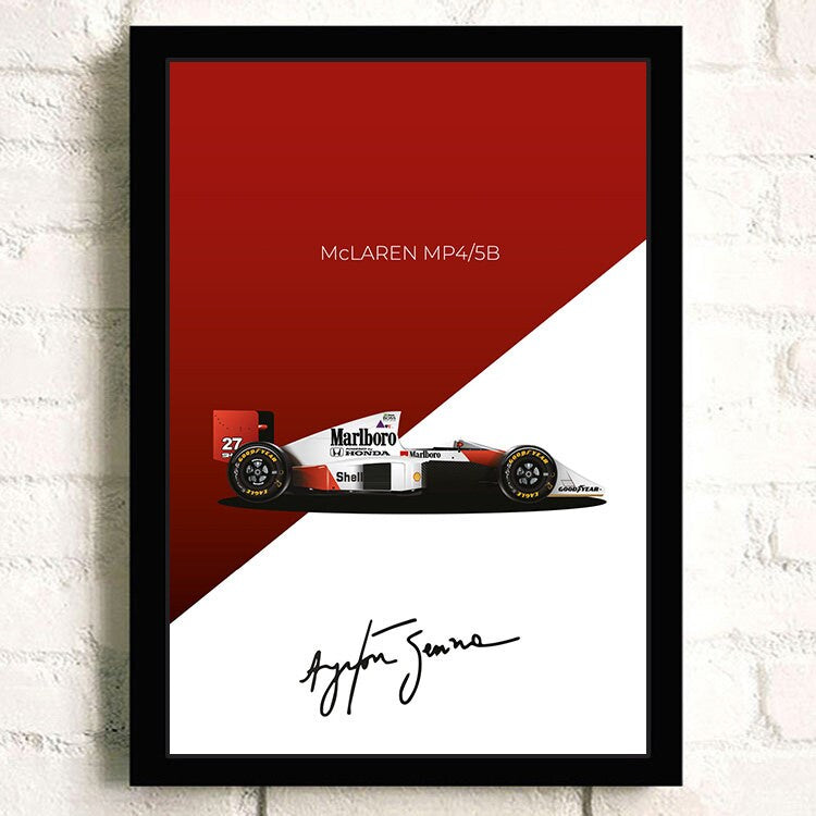 Poster Formel 1 Rennwagen Grand Prix Rennfahrer Signature   I  Deko Print ohne Rahmen