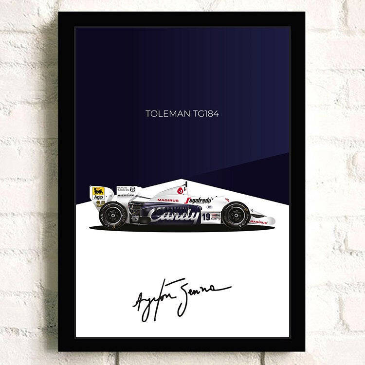 Poster Formel 1 Rennwagen Grand Prix Rennfahrer Signature   I  Deko Print ohne Rahmen