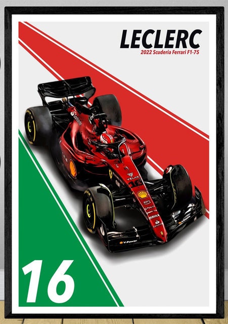 Poster Formel 1 Rennwagen Grand Prix Rennfahrer Namen Wagen Nummer I  Deko Print ohne Rahmen