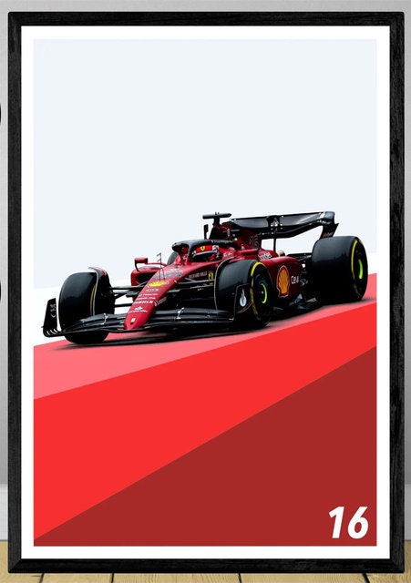 Poster Formel 1 Rennwagen Grand Prix Rennfahrer Namen Wagen Nummer I  Deko Print ohne Rahmen