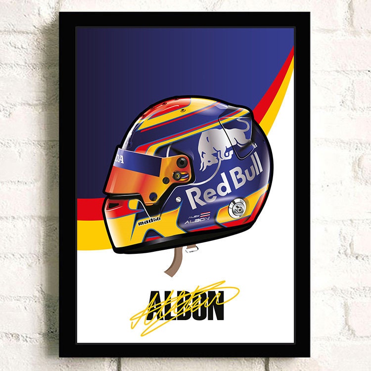 Poster Formel 1 Helm Rennfahrer Name Unterschrift I Deko Print ohne Rahmen