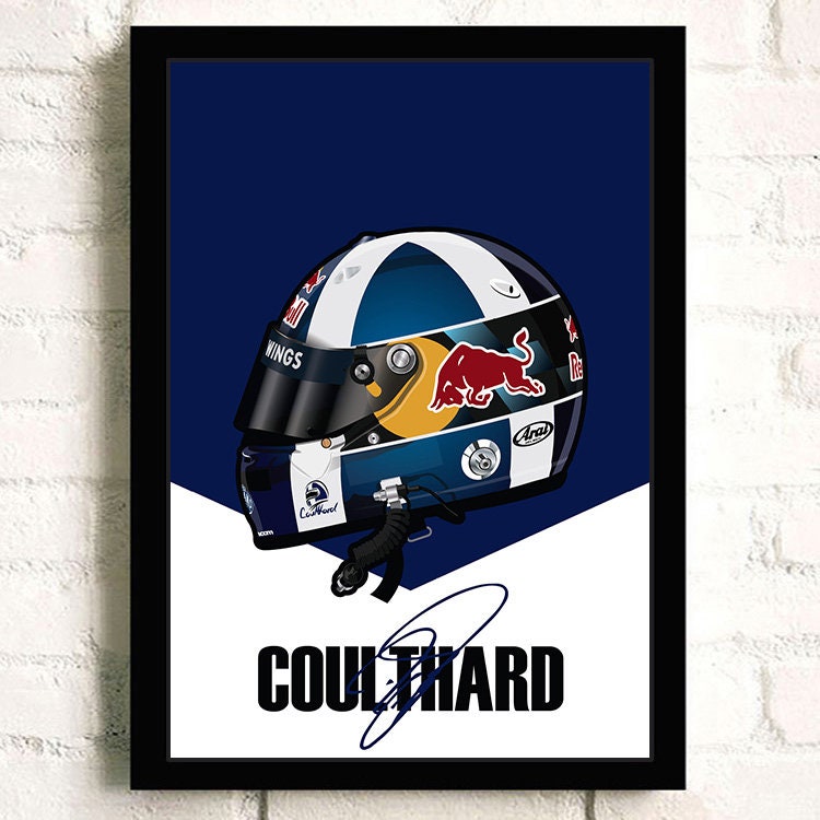 Poster Formel 1 Helm Rennfahrer Name Unterschrift I Deko Print ohne Rahmen
