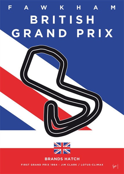 Poster Formel 1 Rennstrecke Länder Flagge I Deko Print ohne Rahmen