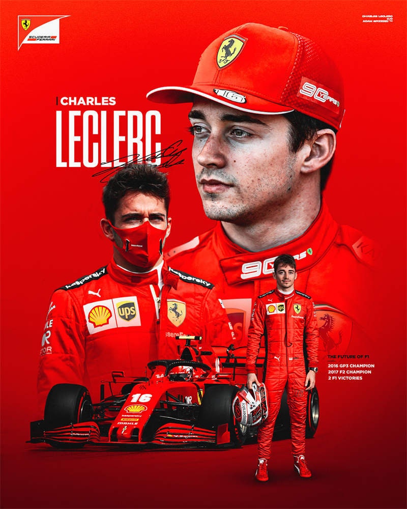 Poster Formel 1 Rennfahrer Rennwagen I Deko Print ohne Rahmen