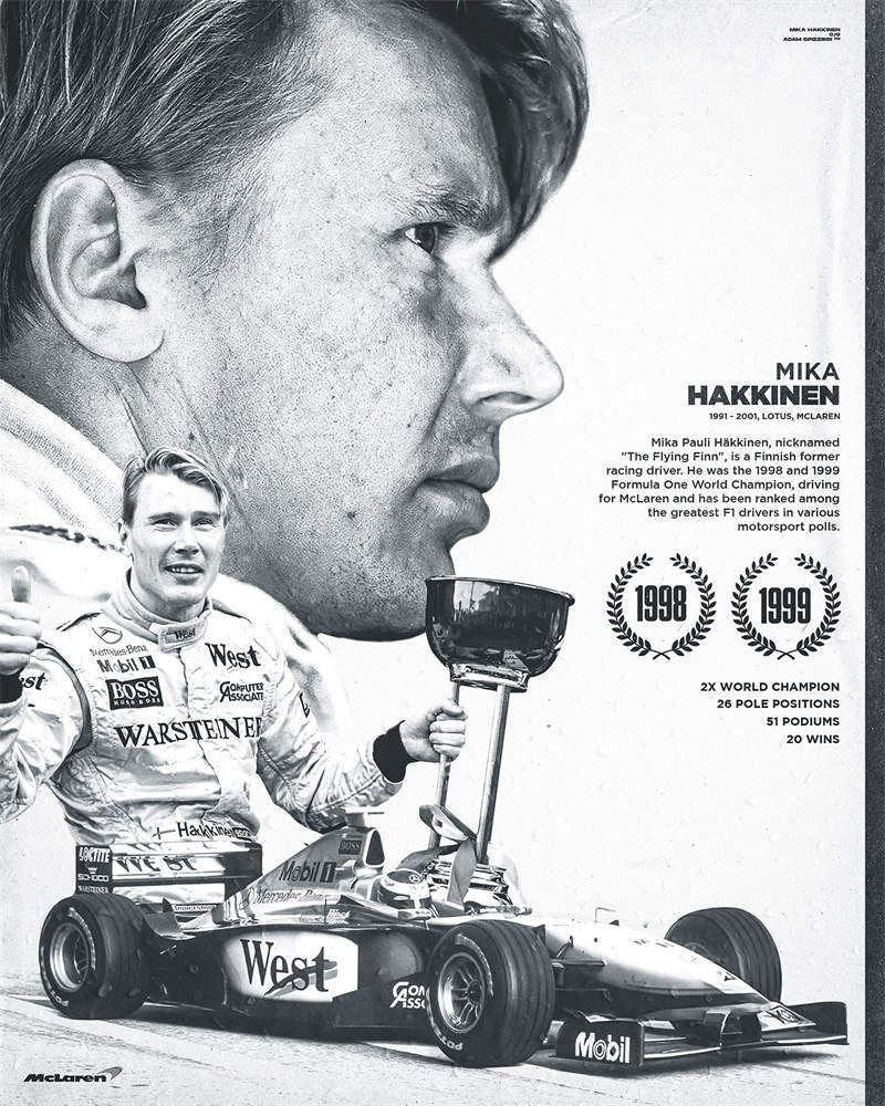 Poster Formel 1 Rennfahrer Rennwagen I Deko Print ohne Rahmen