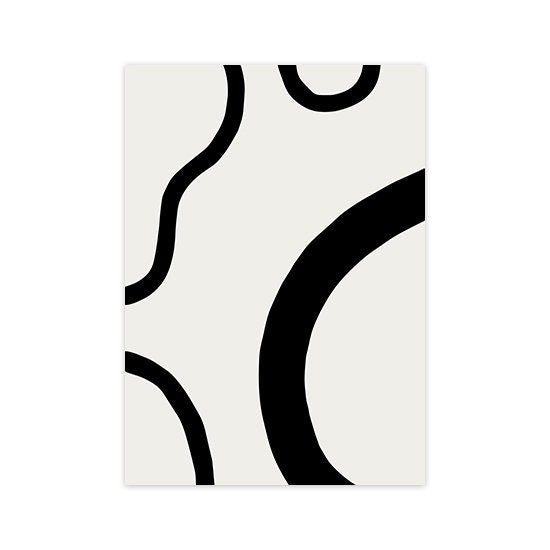 Poster Abstrakt Schwarz Beige I Inspirierende Sprüche I Wandbilder Wohnzimmer & Schlafzimmer I  Deko Print Bilder I ohne Rahmen