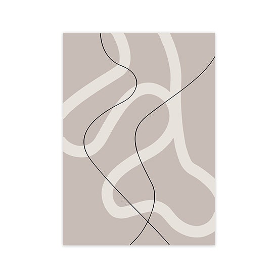 Poster Abstrakt Schwarz Beige I Inspirierende Sprüche I Wandbilder Wohnzimmer & Schlafzimmer I  Deko Print Bilder I ohne Rahmen