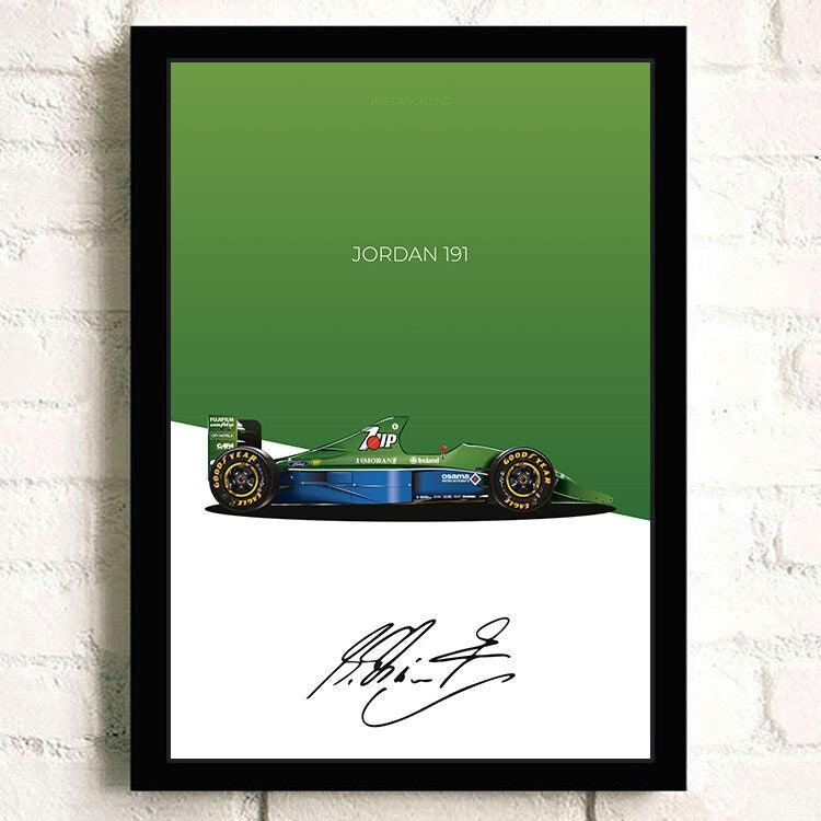 Poster Formel 1 Rennwagen Grand Prix Rennfahrer Signature   I  Deko Print ohne Rahmen
