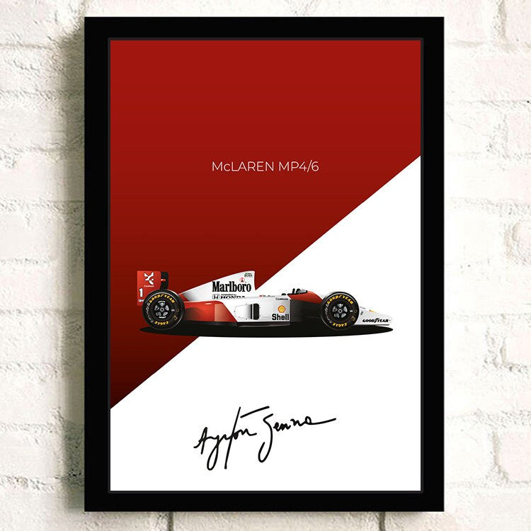 Poster Formel 1 Rennwagen Grand Prix Rennfahrer Signature   I  Deko Print ohne Rahmen