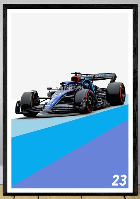 Poster Formel 1 Rennwagen Grand Prix Rennfahrer Namen Wagen Nummer I  Deko Print ohne Rahmen