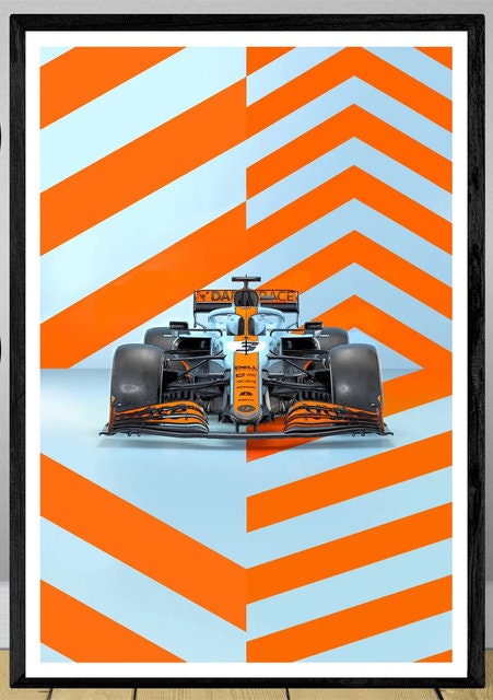 Poster Formel 1 Rennwagen Grand Prix Rennfahrer Namen Wagen Nummer I  Deko Print ohne Rahmen