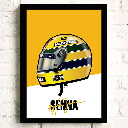 Poster Formel 1 Helm Rennfahrer Name Unterschrift I Deko Print ohne Rahmen