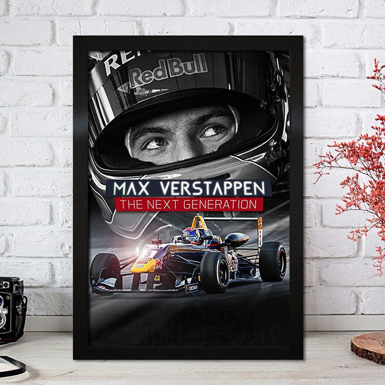Poster Formel 1 Max Verstappen Rennfahrer Helm Rennwagen Red Bull I Deko Print ohne Rahmen