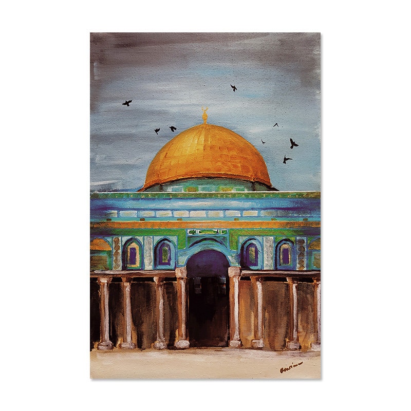 Poster Islam Al Aqsa Mosche Kaaba I Wandbilder Wohnzimmer & Schlafzimmer I Deko Print Bilder I ohne Rahmen