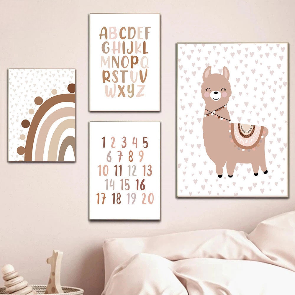 Poster Kinderzimmer Buchstaben Alphabet Boho I Kinderzimmer Bilder I Wand Deko I Kunst Druck I Deko Print I ohne Rahmen