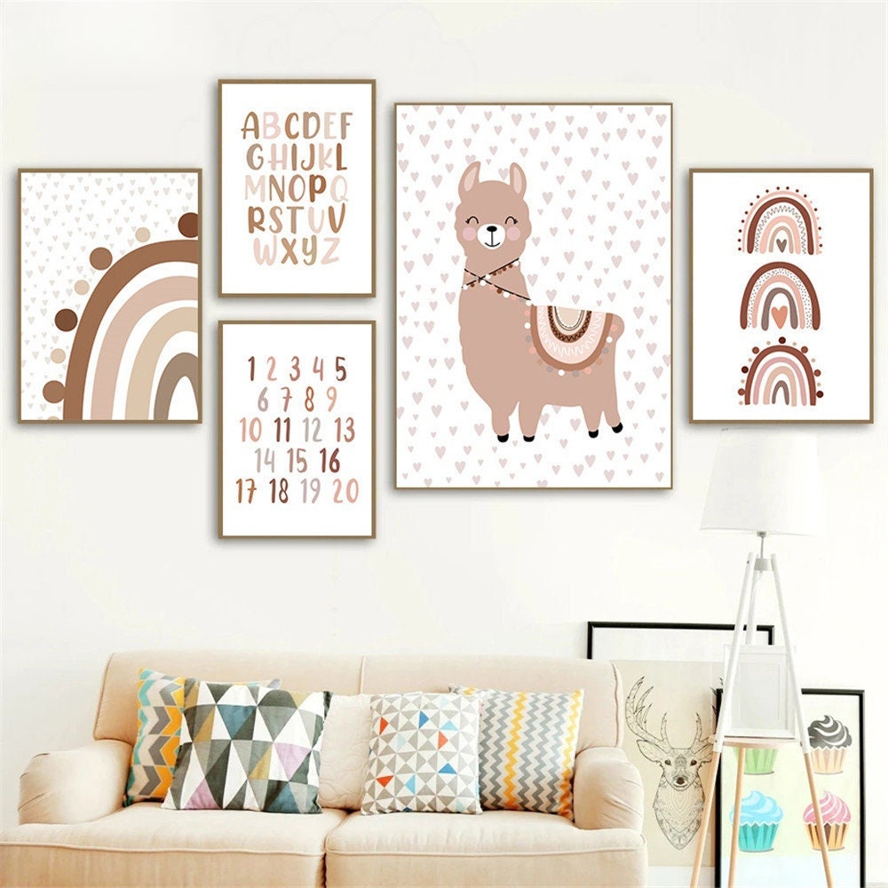Poster Kinderzimmer Buchstaben Alphabet Boho I Kinderzimmer Bilder I Wand Deko I Kunst Druck I Deko Print I ohne Rahmen