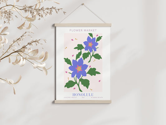 Poster Blumen Markt | Poster Set 9 Bilder | Botanische Wand Kunst I Wandbilder Wohnzimmer & Schlafzimmer