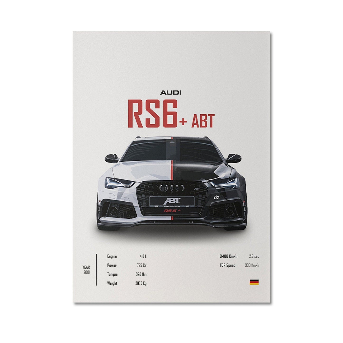 Poster Sportwagen PORSCHE 911 AUDI Rs MERCEDES Amg Gtr  Super Sport Auto I Geschenk für ihn I Wohnzimmmer Büro I Wand Deko Print ohne Rahmen