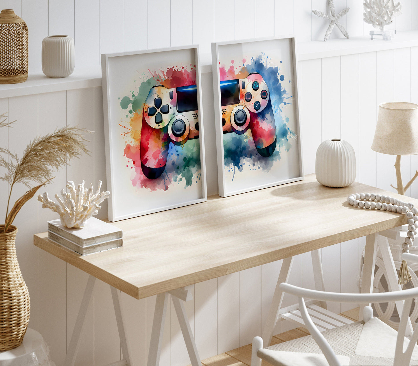 Gaming Poster 2er Set· Gaming Wandkunst · Gaming Raum Deko · Gamer Geschenk · Videospiel · Wand Deko · Esports Spiel·Deko Print· ohne Rahmen