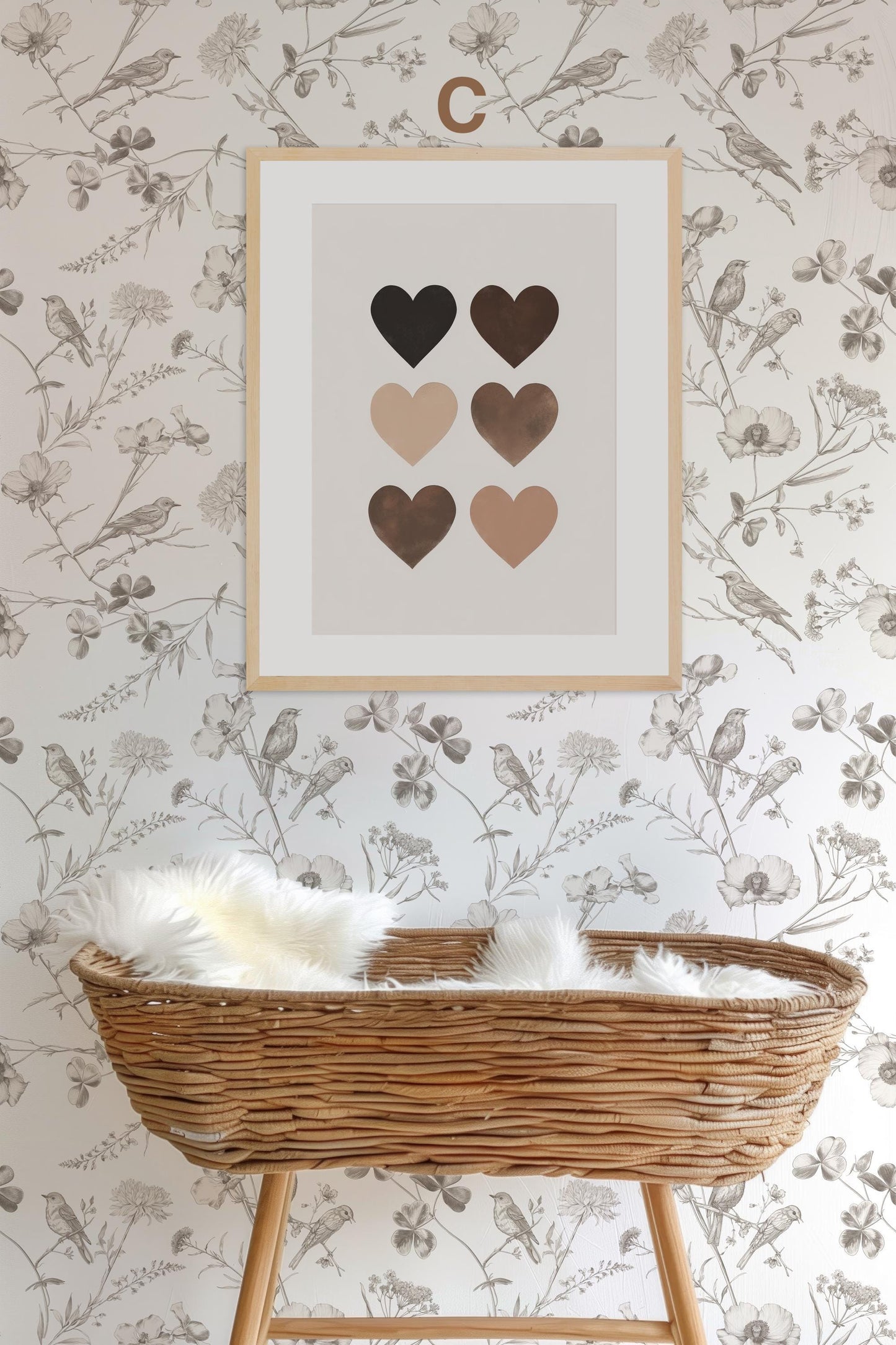 BEIGE Boho Poster Babyzimmer · Geschenkidee für Kinder · Babyzimmer Deko  · Modern Abstrakt Minimalistisch neutral ·Deko Print ohne Rahmen